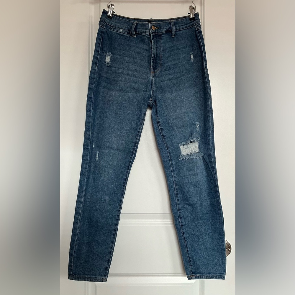 Rachel Dark Blue Distressed Skinny Jeans